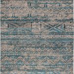 Louis De Poortere Teppich, Antiquarian Zemmuri Blue 9110, Kilim design