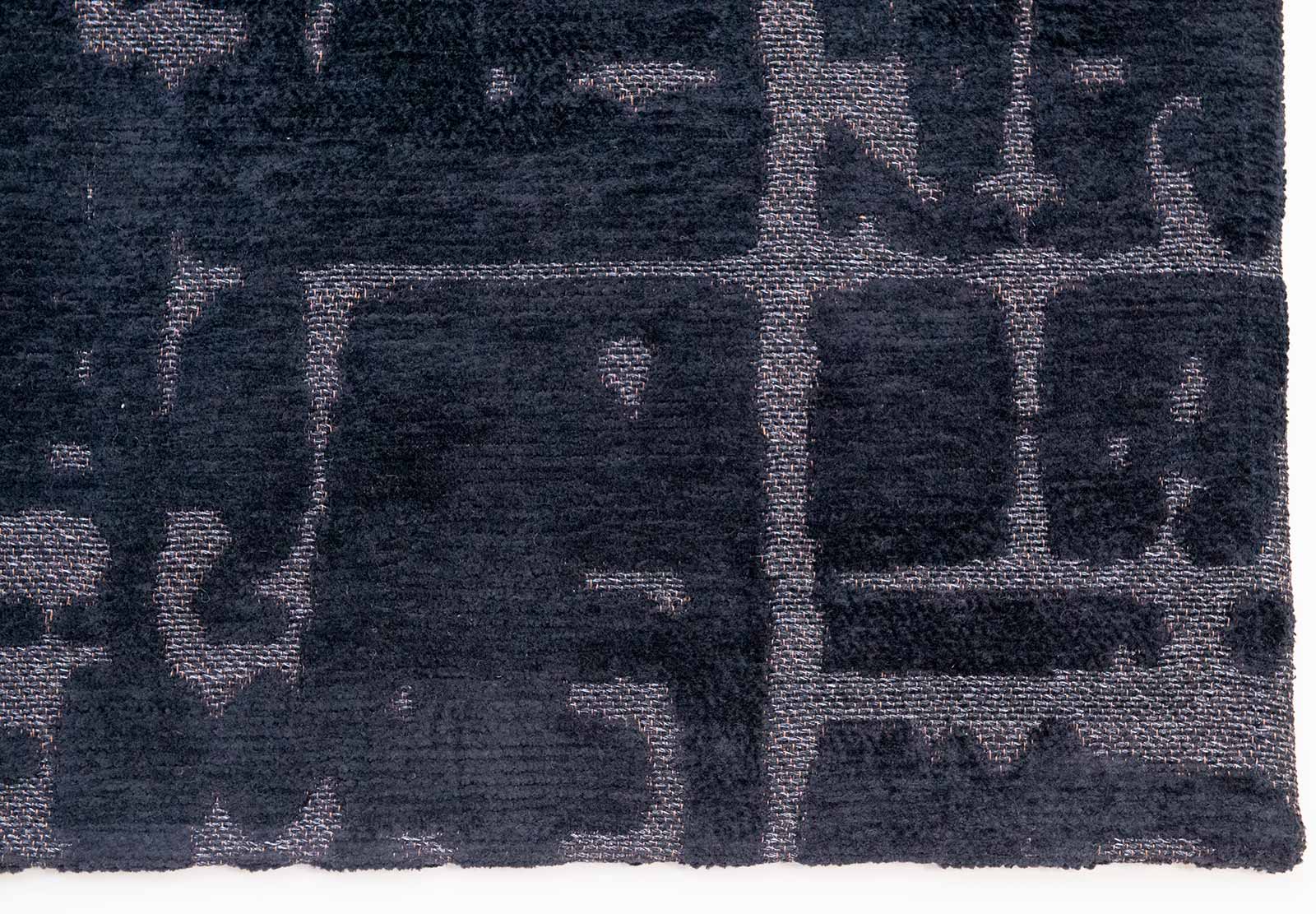 Louis De Poortere teppich LX 9200 Structures Baobab Black Water corner