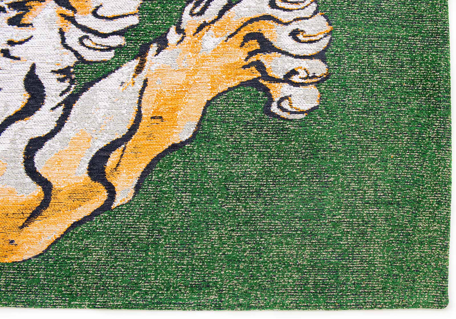 Louis De Poortere teppich Pop 9388 Green On Fire corner