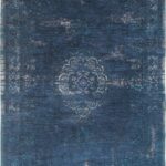 Louis De Poortere Teppich, Fading World Blue Night 8254, Medallion design