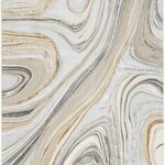 Teppich Nourison Glitz GLZ21 Grey / Gold