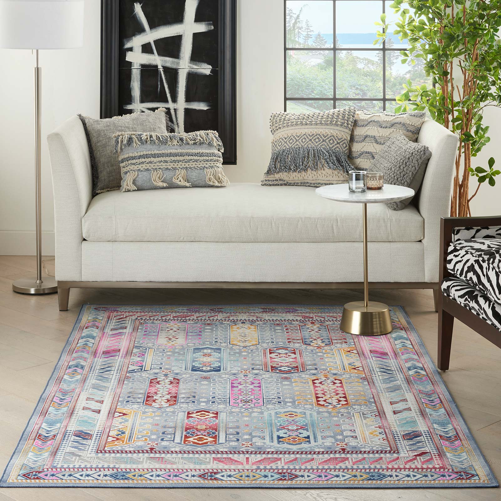 Nourison Teppich Vintage Kashan VKA06 GYMTC GREY MULTICOLOR 5X8 099446811967 interior 3