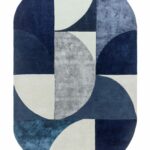 Teppich Asiatic Matrix 74 Oval Indigo
