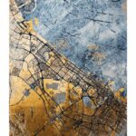Louis De Poortere Teppich, Cities Gold Sea 9698, Dubai design