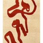 Louis De Poortere Teppich, Craft Imperial Red 9847, Ribbon design