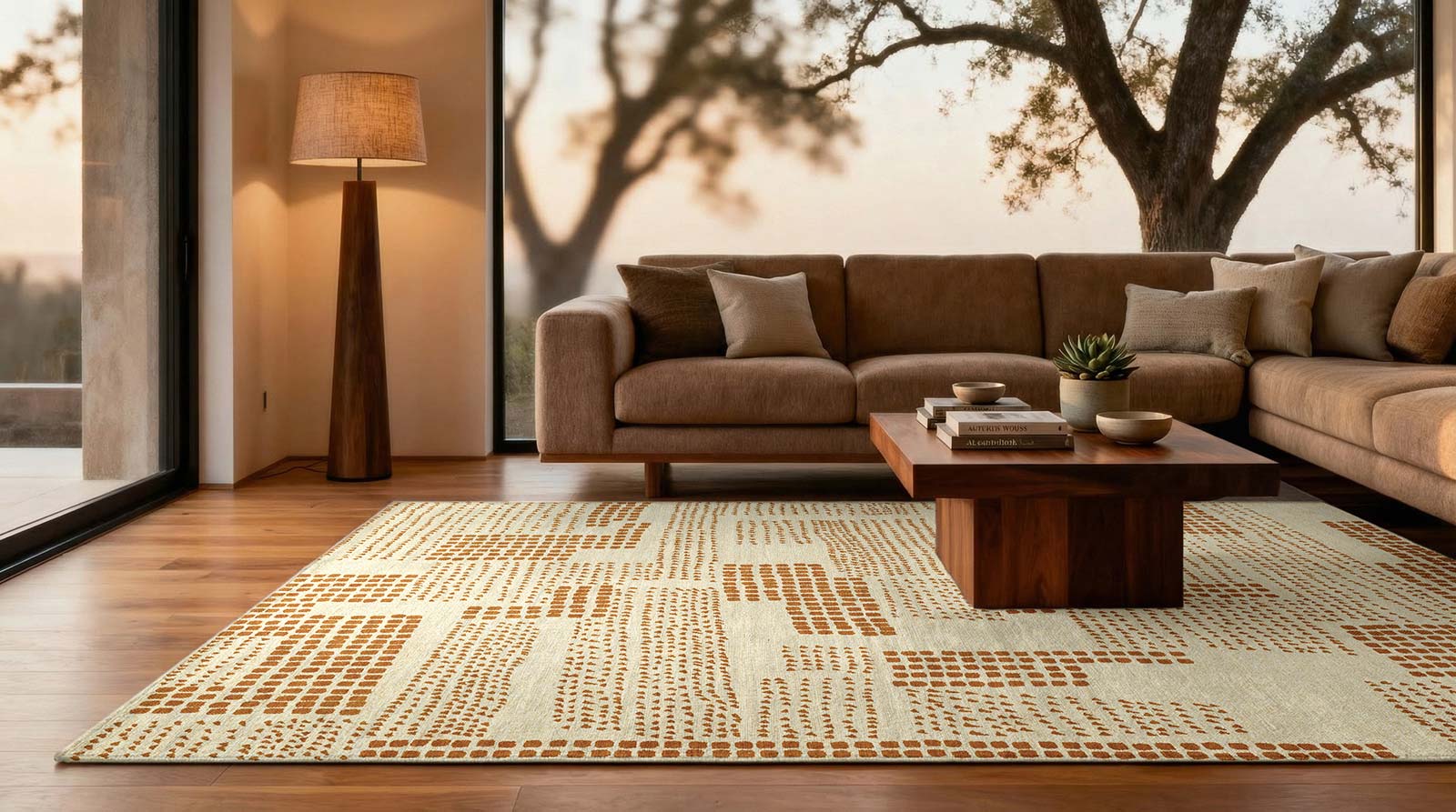 Louis De Poortere teppich Craft 2079 Zen Garden Dryed Banana interior 2