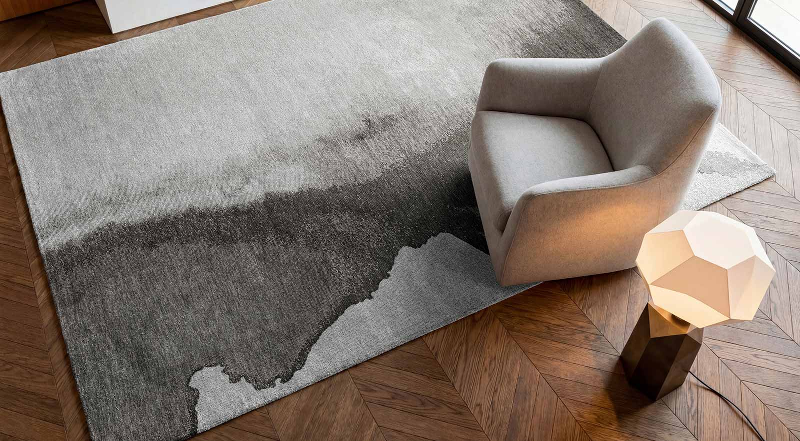Louis De Poortere teppich Meditation 2083 Lagoon Black Shadow interior 2